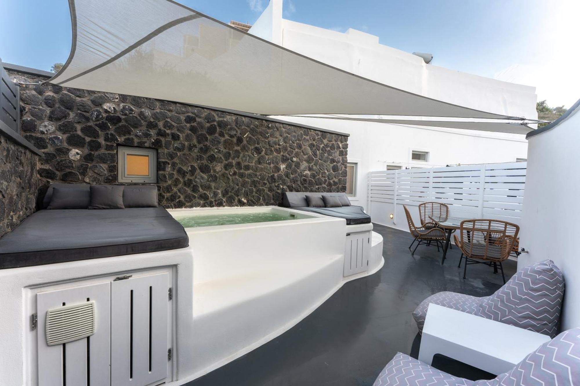 Sun Naam Home Santorini With Heated Jacuzzi Картерадос Экстерьер фото